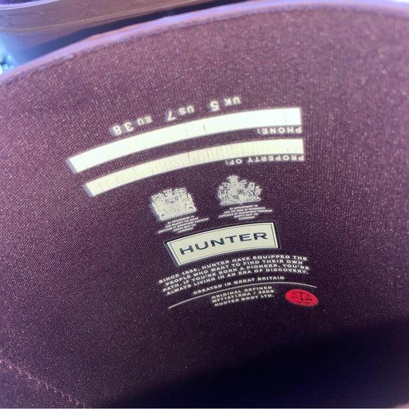 bundle hunter womens tall rain matte boot size 7 - Picture 11 of 12